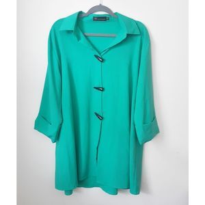 Vintage Green Button Down Shirt